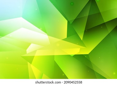 Light Green, Yellow vector Modern abstract illustration with colorful water drops. Illustration with set of shining colorful abstract circles. Modern design for a business card.