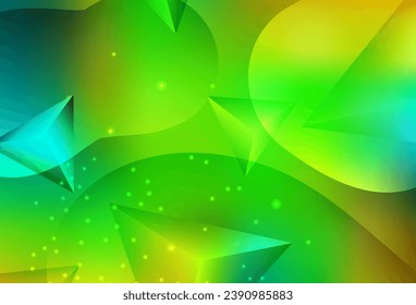 Light Green, Yellow vector Modern abstract colorful illustration with spheres and lines. Blurred bubbles on abstract background with colorful gradient. Elegant design for wallpapers.