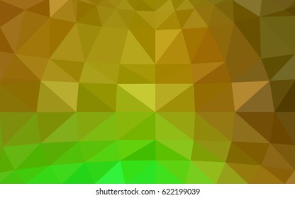 Light Green, Yellow vector modern geometrical abstract background. Texture, new background. Geometric background in Origami style with gradient. 