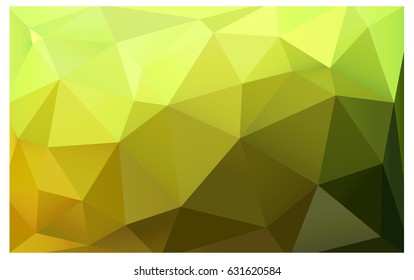 Light Green, Yellow vector modern geometrical abstract background. Texture, new background. Geometric background in Origami style with gradient. 