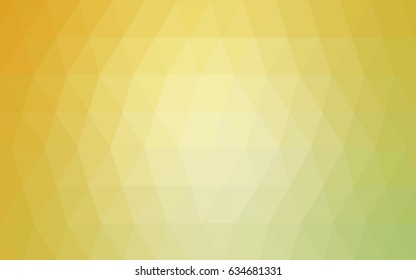 Light Green, Yellow vector modern geometrical abstract background. Texture, new background. Geometric background in Origami style with gradient. 