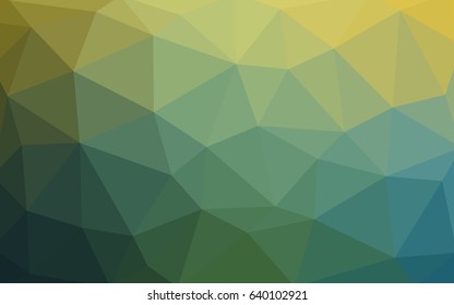 Light Green, Yellow vector modern geometrical abstract background. Texture, new background. Geometric background in Origami style with gradient. 