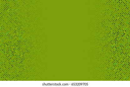 Light Green, Yellow vector modern geometrical circle abstract background. Dotted texture template. Geometric pattern in halftone style with gradient. 