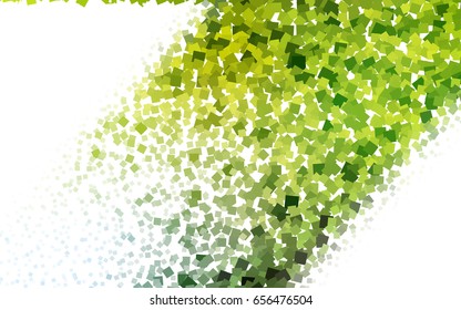 Light Green, Yellow vector modern geometrical background. Abstract template. Geometric pattern in square style with gradient.