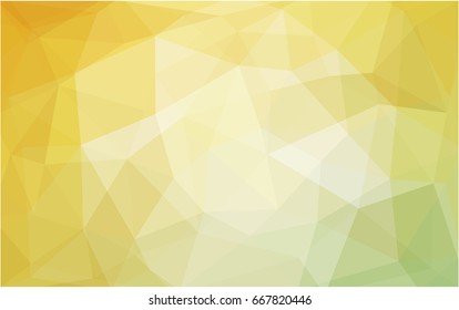 Light Green, Yellow vector modern geometrical abstract background. Texture, new background. Geometric background in Origami style with gradient. 