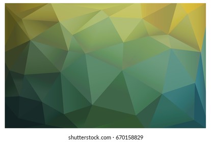 Light Green, Yellow vector modern geometrical abstract background. Texture, new background. Geometric background in Origami style with gradient. 