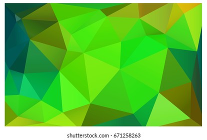 Light Green, Yellow vector modern geometrical abstract background. Texture, new background. Geometric background in Origami style with gradient. 