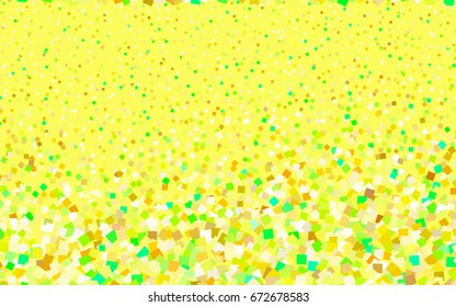 Light Green, Yellow vector modern geometrical background. Abstract template. Geometric pattern in square style with gradient.