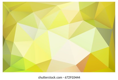 Light Green, Yellow vector modern geometrical abstract background. Texture, new background. Geometric background in Origami style with gradient. 