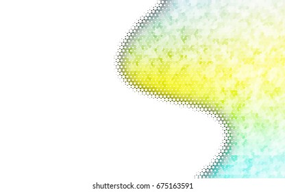 Light Green, Yellow vector modern geometrical abstract background. Texture, brand-new background. Geometric background in Origami style with gradient. 