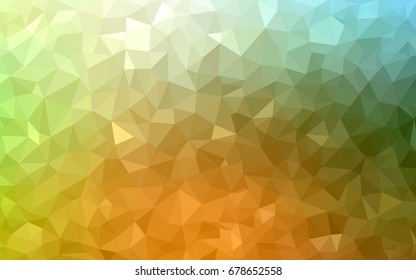 Light Green, Yellow vector modern geometrical abstract background. Texture, new background. Geometric background in Origami style with gradient. 