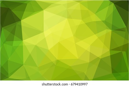 Light Green, Yellow vector modern geometrical abstract background. Texture, new background. Geometric background in Origami style with gradient. 