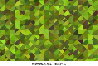 Light Green, Yellow vector modern geometrical circle abstract background. Dotted texture template. Geometric pattern in halftone style with gradient. 