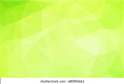 Light Green, Yellow vector modern geometrical abstract background. Texture, new background. Geometric background in Origami style with gradient. 