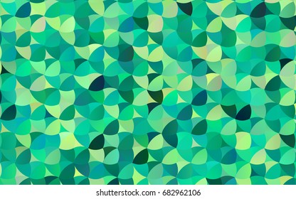 Light Green, Yellow vector modern geometrical circle abstract background. Dotted texture template. Geometric pattern in halftone style with gradient. 