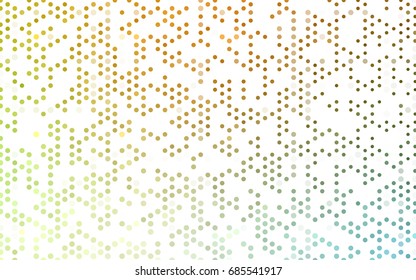 Light Green, Yellow vector modern geometrical circle abstract background. Dotted texture template. Geometric pattern in halftone style with gradient. 