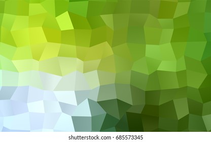 Light Green, Yellow vector modern geometrical background. Abstract template. Geometric pattern in square style with gradient.