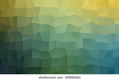 Light Green, Yellow vector modern geometrical background. Abstract template. Geometric pattern in square style with gradient.