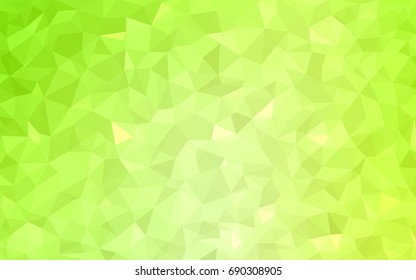 Light Green, Yellow vector modern geometrical abstract background. Texture, new background. Geometric background in Origami style with gradient. 