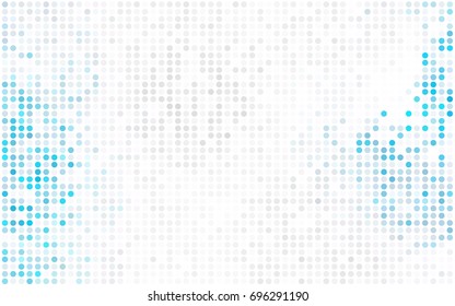 Light Green, Yellow vector modern geometrical circle abstract background. Dotted texture template. Geometric pattern in halftone style with gradient. 