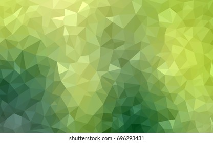 Light Green, Yellow vector modern geometrical abstract background. Texture, new background. Geometric background in Origami style with gradient. 