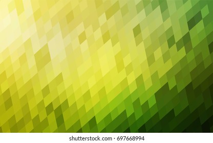 Light Green, Yellow vector modern geometrical background. Abstract template. Geometric pattern in square style with gradient.