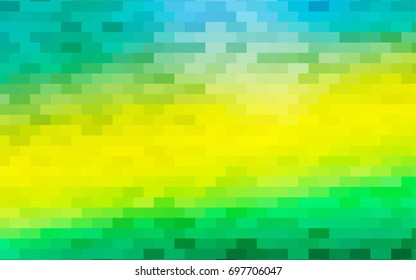 Light Green, Yellow vector modern geometrical background. Abstract template. Geometric pattern in square style with gradient.