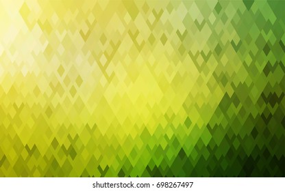 Light Green, Yellow vector modern geometrical background. Abstract template. Geometric pattern in square style with gradient.
