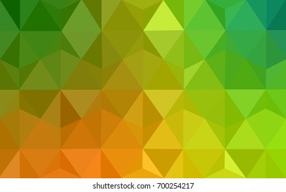 Light Green, Yellow vector modern geometrical abstract background. Texture, new background. Geometric background in Origami style with gradient. 