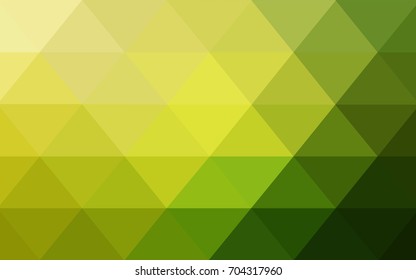 Light Green, Yellow vector modern geometrical abstract background. Texture, new background. Geometric background in Origami style with gradient. 