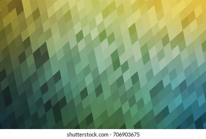 Light Green, Yellow vector modern geometrical background. Abstract template. Geometric pattern in square style with gradient.