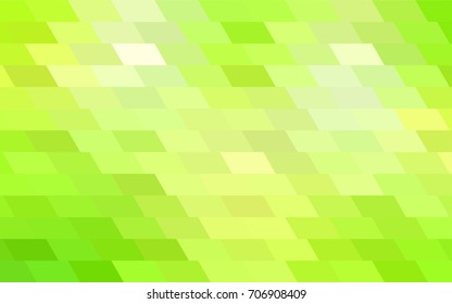 Light Green, Yellow vector modern geometrical background. Abstract template. Geometric pattern in square style with gradient.