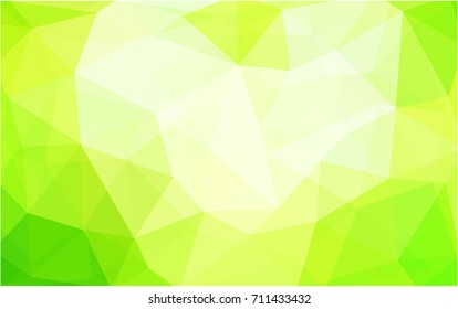 Light Green, Yellow vector modern geometrical abstract background. Texture, new background. Geometric background in Origami style with gradient. 