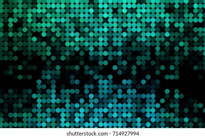 Light Green, Yellow vector modern geometrical circle abstract background. Dotted texture template. Geometric pattern in halftone style with gradient. 
