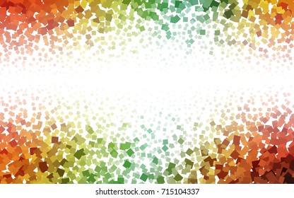 Light Green, Yellow vector modern geometrical background. Abstract template. Geometric pattern in square style with gradient.