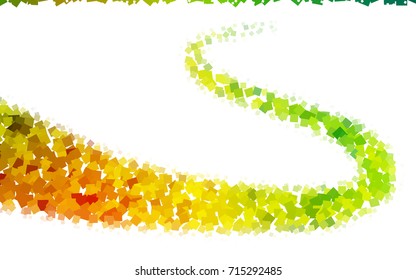 Light Green, Yellow vector modern geometrical background. Abstract template. Geometric pattern in square style with gradient.
