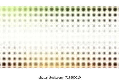 Light Green, Yellow vector modern geometrical circle abstract background. Dotted texture template. Geometric pattern in halftone style with gradient. 