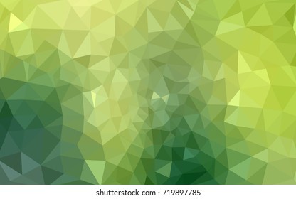 Light Green, Yellow vector modern geometrical abstract background. Texture, new background. Geometric background in Origami style with gradient. 