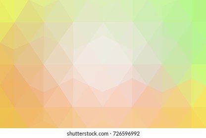 Light Green, Yellow vector modern geometrical abstract background. Texture, new background. Geometric background in Origami style with gradient. 