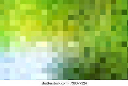 Light Green, Yellow vector modern geometrical background. Abstract template. Geometric pattern in square style with gradient.