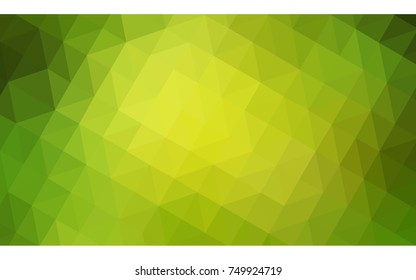 Light Green, Yellow vector modern geometrical abstract background. Texture, new background. Geometric background in Origami style with gradient. 