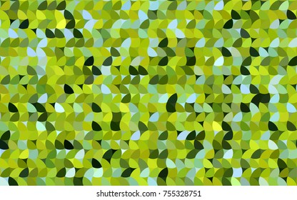 Light Green, Yellow vector modern geometrical circle abstract background. Dotted texture template. Geometric pattern in halftone style with gradient. 