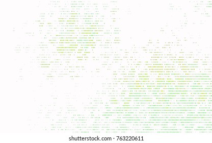 Light Green, Yellow vector modern geometrical circle abstract background. Dotted texture template. Geometric pattern in halftone style with gradient. 