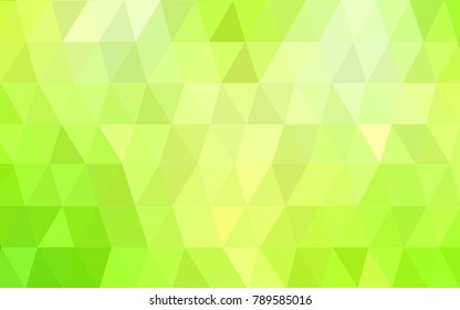 Light Green, Yellow vector modern geometrical abstract background. Texture, new background. Geometric background in Origami style with gradient. 