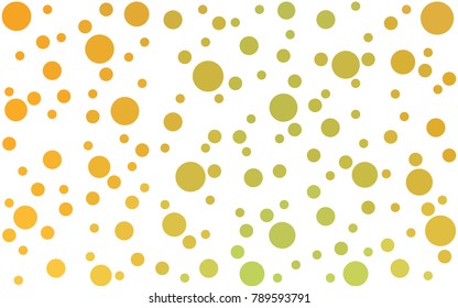 Light Green, Yellow vector modern geometrical circle abstract background. Dotted texture template. Geometric pattern in halftone style with gradient. 