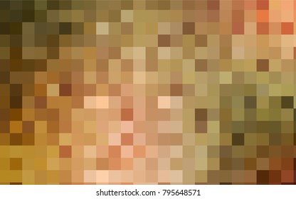 Light Green, Yellow vector modern geometrical background. Abstract template. Geometric pattern in square style with gradient.