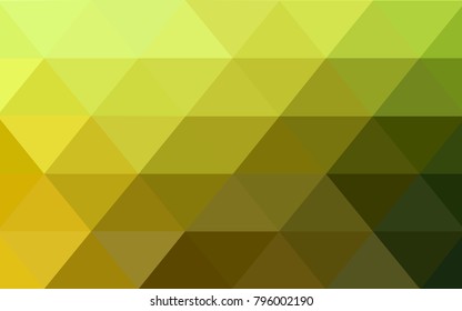 Light Green, Yellow vector modern geometrical abstract background. Texture, new background. Geometric background in Origami style with gradient. 