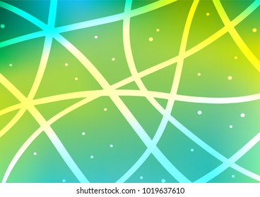Light Green, Yellow vector natural abstract template. Creative illustration in blurred style with doodles and Zen tangles. A completely new design for your business.