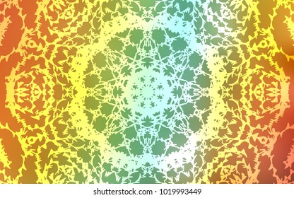 Light Green, Yellow vector natural elegant pattern. Doodles created by child on blurred abstract background with gradient. Brand-new style for your business design.