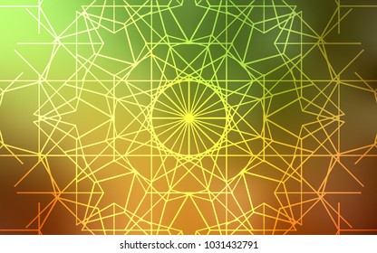 Light Green, Yellow vector natural abstract pattern. Modern geometrical abstract illustration with doodles drawn by child. The best blurred design for your business.